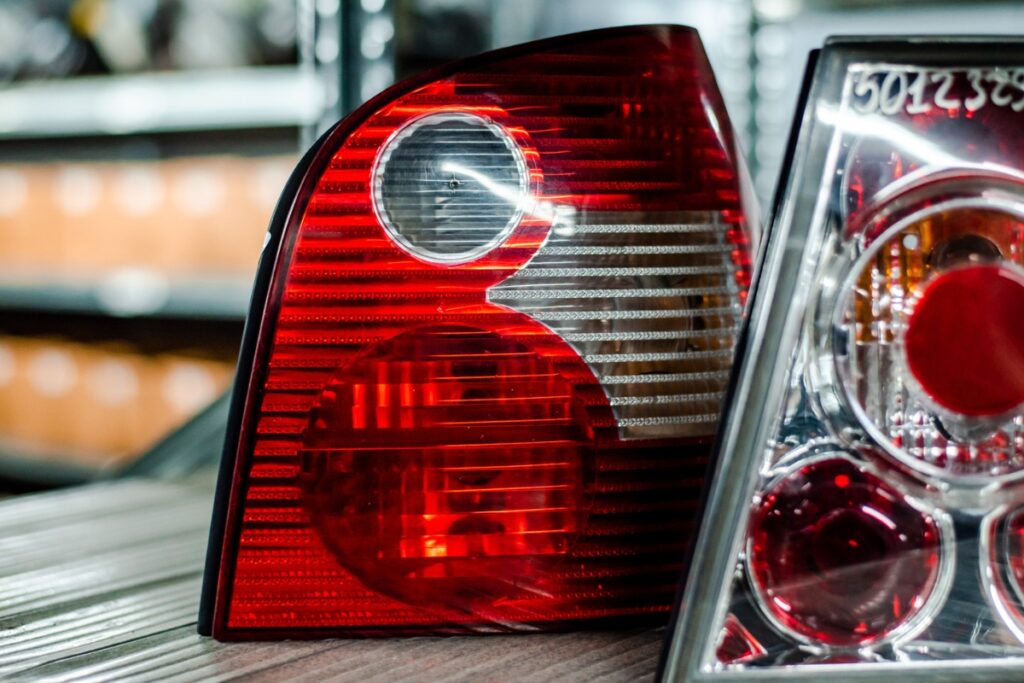 Two taillights from different car models